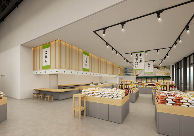 もち吉「もちだんご村 もち吉工場直売所」せんべいや餅が楽しめる米菓×飲食の複合施設！約10倍の広さにスケールアップしてついにオープン