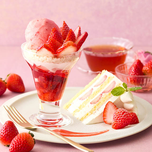 アフタヌーンティー・ティールーム - ご褒美感あふれる「苺づくしのスイーツプレート」発売へ