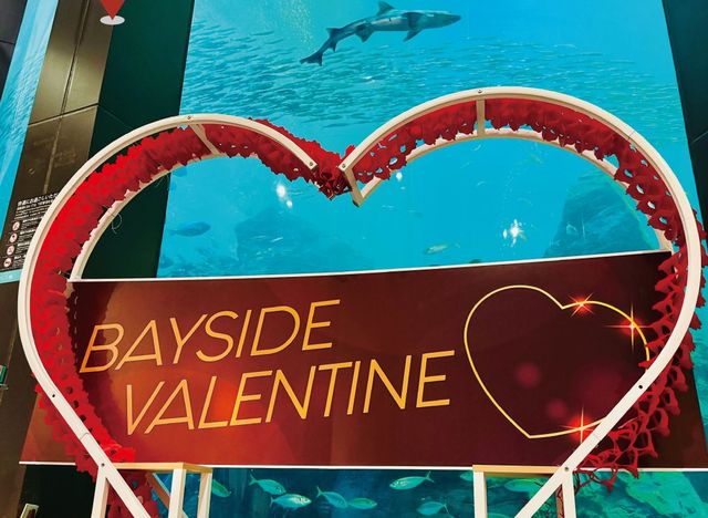 ベイサイドアクアリウム前に「バレンタインディスプレイ」登場、特別コンサートも開催