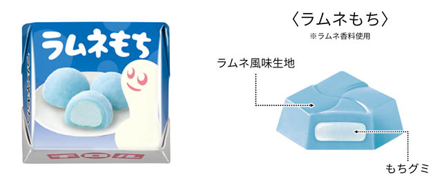 ローソン創業50周年“しあわせを呼ぶ青フェア”記念商品 チロルチョコ「ラムネもち＜袋＞」新発売