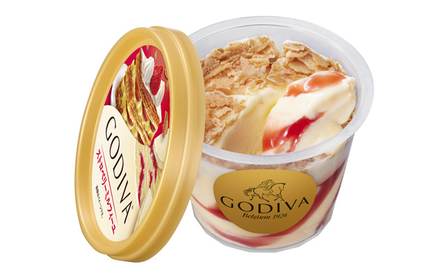 ゴディバ、新作カップアイス「ストロベリーミルフィーユ」全国発売へ