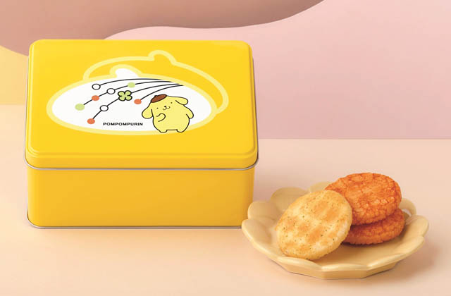 もち吉×サンリオキャラクターズ - コラボ第2弾!ポムポムプリン缶、ポチャッコ缶、シナモロール缶 新登場