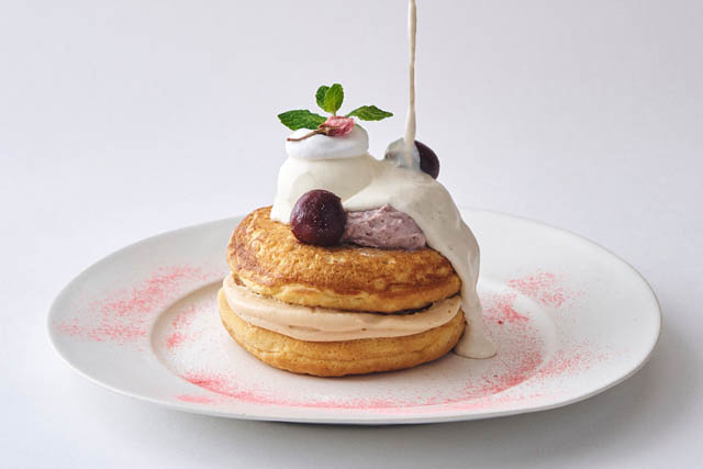 ひと足早く「桜」を満喫 - ビブリオテークから3月限定 お花見パンケーキ 発売へ