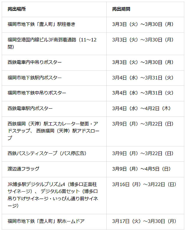福岡の街がホークス色に！開幕へ向け「全新」始動、天神・博多に等身大アクスタが登場