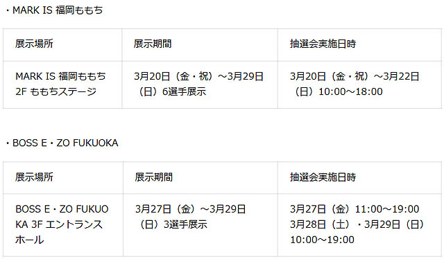 福岡の街がホークス色に！開幕へ向け「全新」始動、天神・博多に等身大アクスタが登場