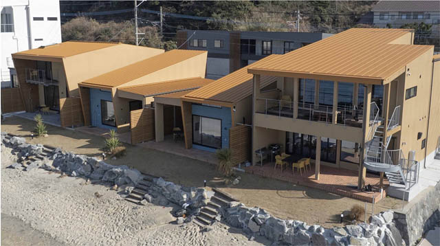 糸島 - エリア初の天然温泉付きヴィラ「SAND」誕生。全棟ビーチ直結・源泉掛け流しの贅沢