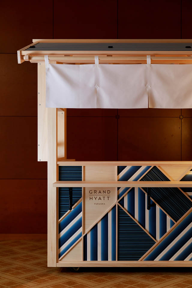 グランドハイアット福岡 - 開業30周年を記念、福岡の伝統工芸「小倉織」を取り入れた新デザインのオリジナル屋台が誕生