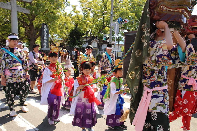 宇美八幡宮 子安大祭の「御神幸」（宇美町指定無形民俗文化財）開催