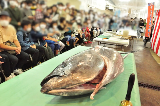 全国屈指の鮮魚市場「長浜鮮魚市場」で市民感謝デー開催！迫力満点の本マグロの解体ショーも！